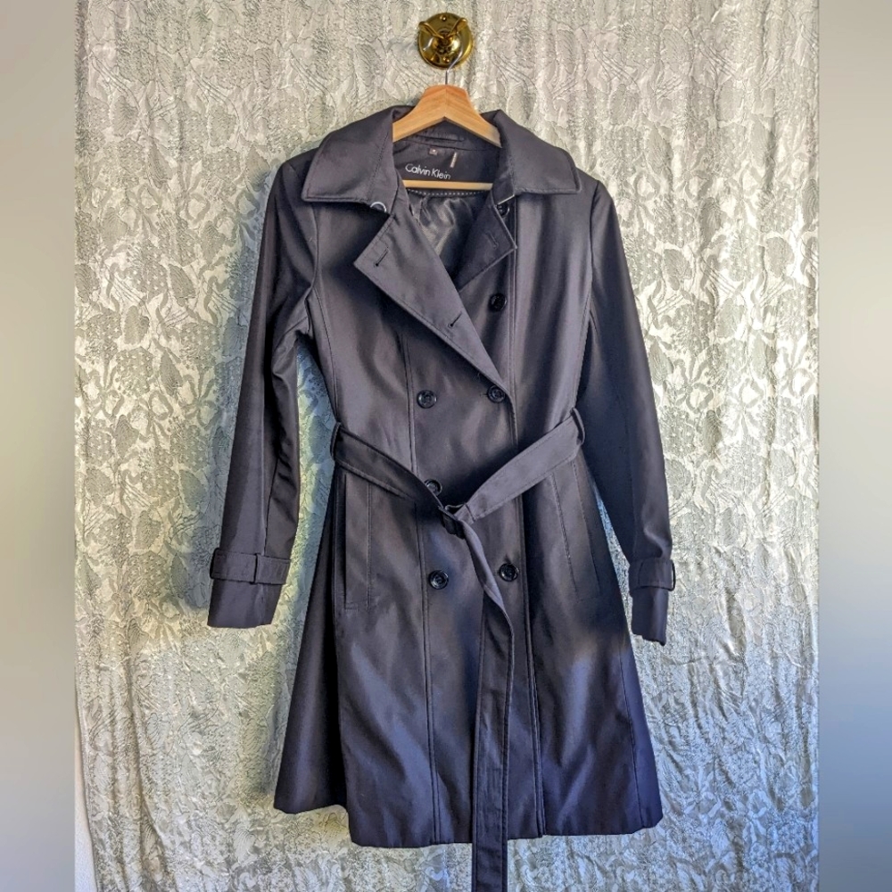 Calvin Klein Double Breasted Rain Trench Coat